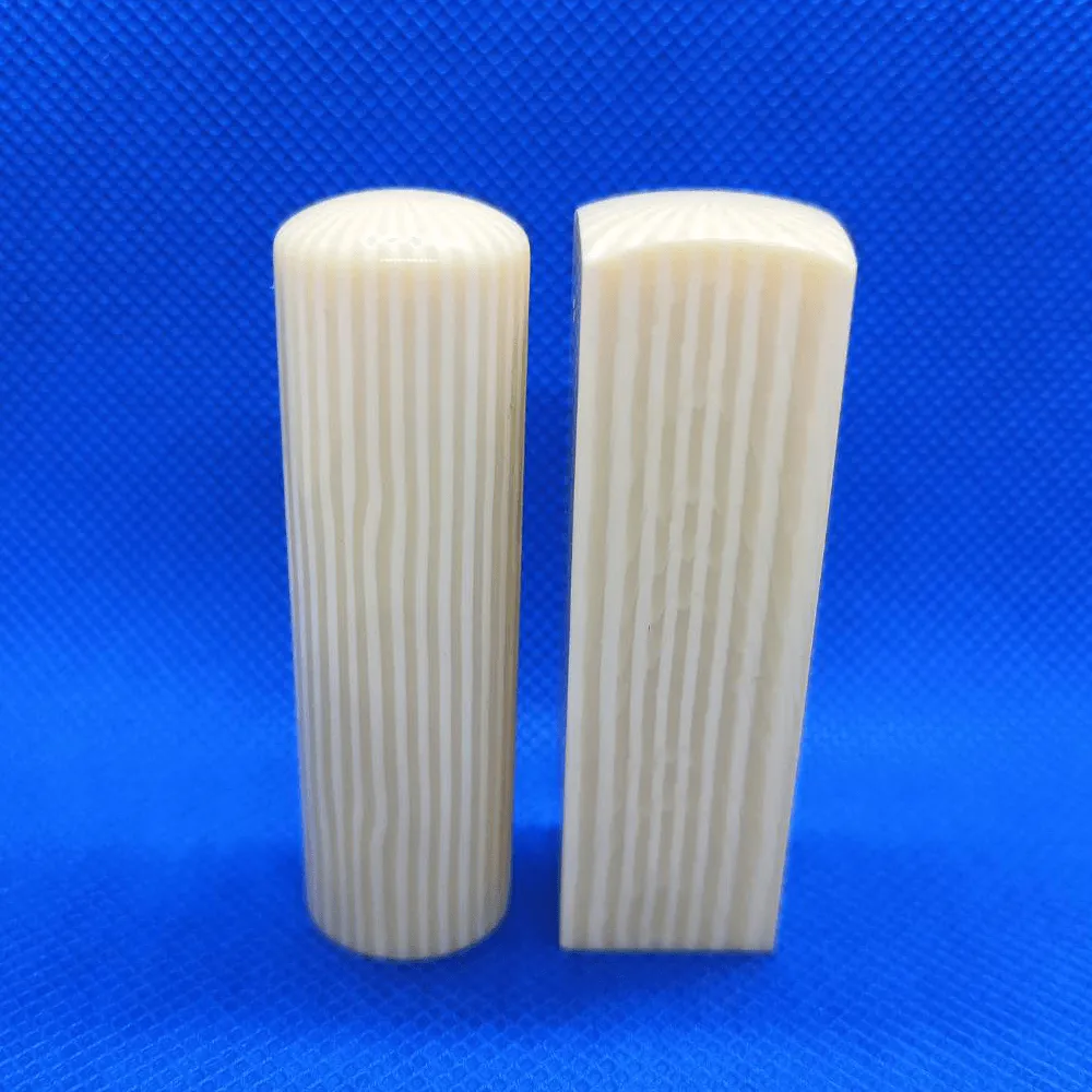 高級珍珠牙(象牙色)(可選方或圓形)-(素面/直條紋):圖片 2